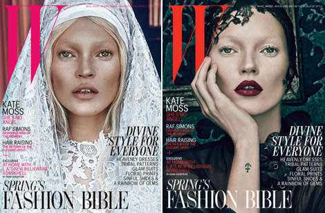 Kate Moss Good Vs Bad W Magazine March 2012 Covers