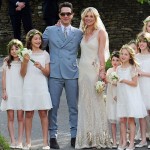 Kate Moss wedding dress golden embroidery