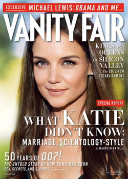 Katie Holmes Vanity Fair October 2012 cover