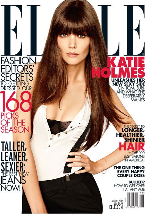 Katie Holmes celebrates her divorce in Elle Magazine August 2012