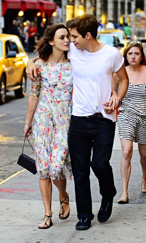 Keira Knightley around town with her fiance
