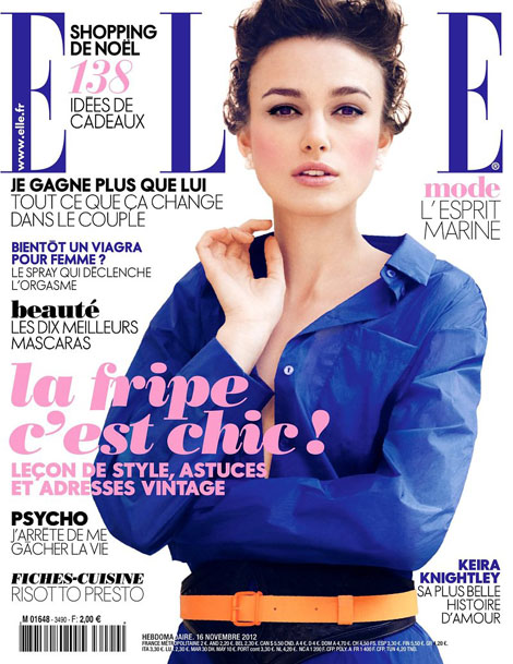Keira Knightley s blue Elle France cover