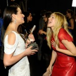 Kristen Bell 2012 People s Choice Awards backstage with Lea