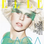 Lady Gaga Elle UK January 2012 green cover