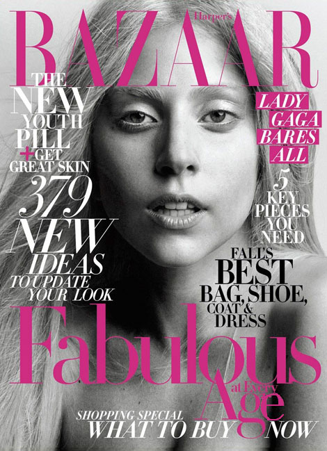 Lady Gaga Harpers Bazaar October 2011 cover