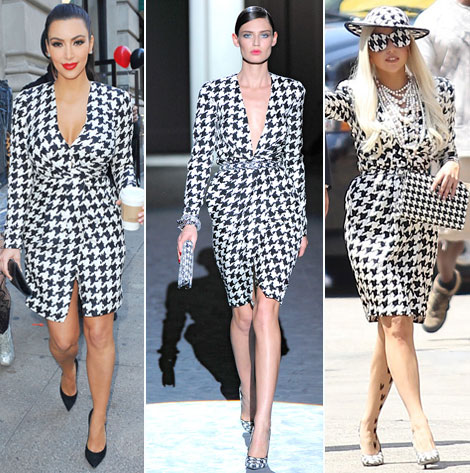Lady Gaga Vs Kim Kardashian Salvatore Ferragamo Black And White Dress