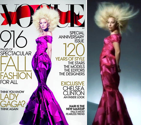 Lady Gaga’s Vogue Cover Before And After Photoshop