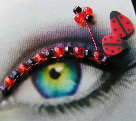 Ladybug eyelashes jewelry