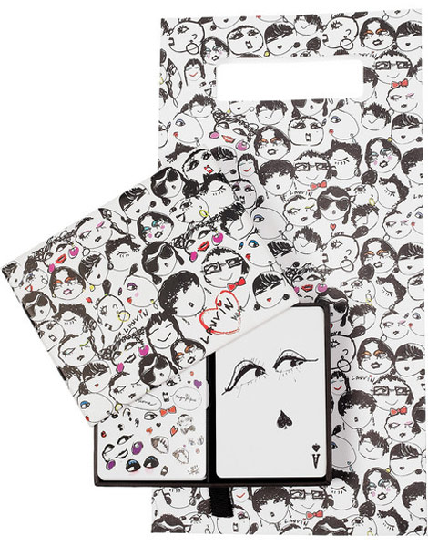 Lanvin Faces Playing Cards paper bag print