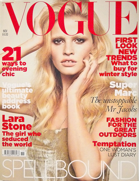 Lara Stone Vogue November 2010 cover