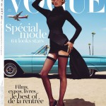 Lara Stone s long legs on Vogue Paris cover