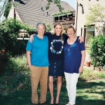 Lara Stone with her parents