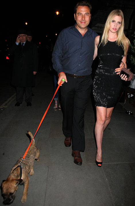 Lara Stone, Her Husband, And The Dog. All Looking Adorable!