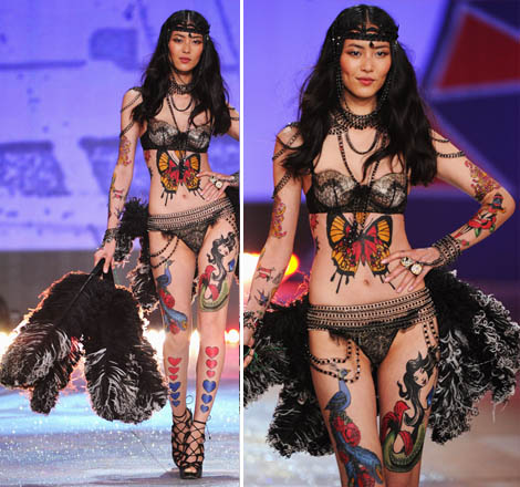 Liu Wen tattooed flapper Victoria s Secret 2012 show