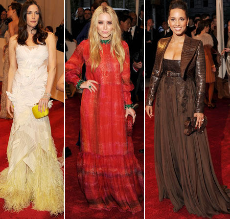 Liv Tyler Mary Kate Olsen Alicia Keys Givenchy dresses met gala 2011