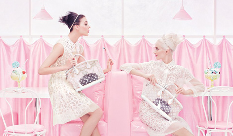 Louis Vuitton Spring Summer 2012 pink sweet ad campaign