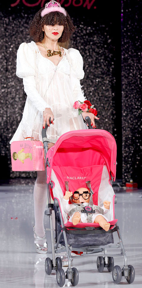 MacLaren Baby Stroller on the catwalk Betsey Johnson Spring 2013