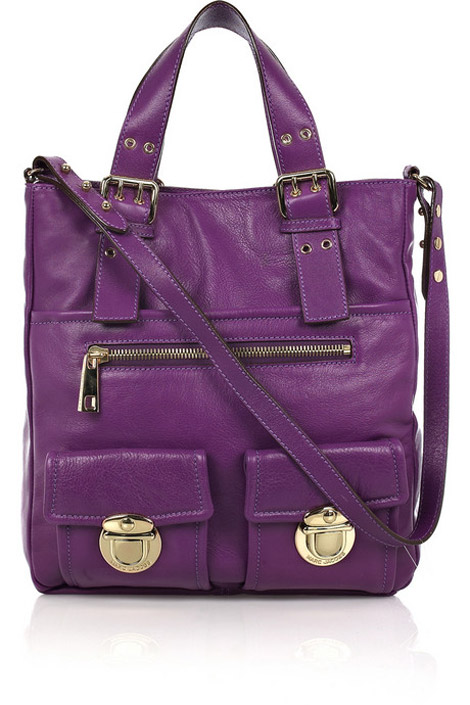 Marc Jacobs Stella purple leather tote