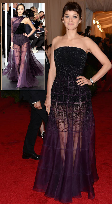 Marion Cotillard In Dior Dress For Met Gala 2012