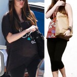 Megan Fox showing her baby bump