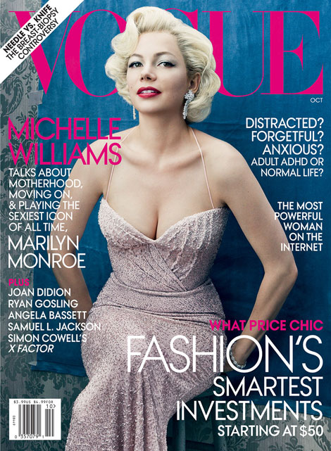 Michelle Williams As Marilyn Monroe For Vogue October 2011