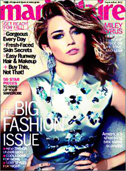 Miley Cyrus Marie Claire US September 2012 cover