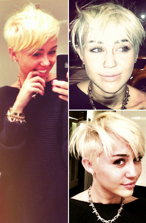 Miley Cyrus new short haircut