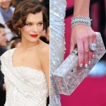 Milla Jovovich hair makeup and Jewelry 2012 Oscars