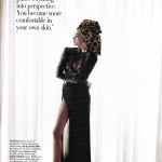 Miranda Kerr leg slit dress Harpers Bazaar