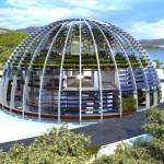 Naomi Campbell glass dome house shaped like the eye of Horus