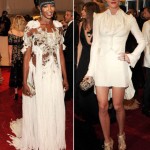 Naomi Campbell Hillary Rhoda white McQueen dresses Met ball 2011