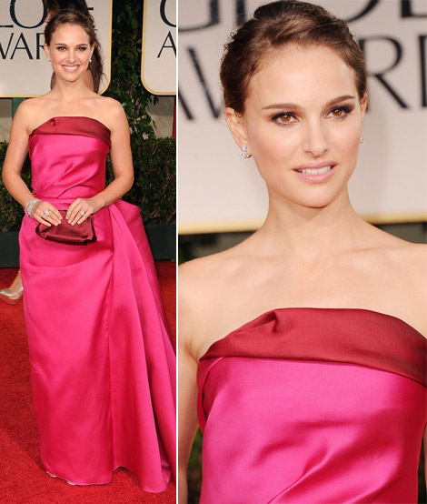 Natalie Portman pink Lanvin dress 2012 Golden Globes