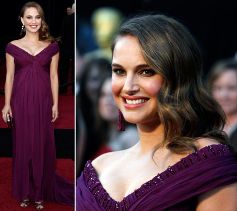 Natalie Portman purple Rodarte dress 2011 Oscars
