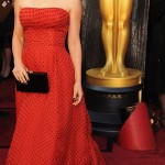 Natalie Portman vintage Dior red dress 2012 Oscars Red Carpet