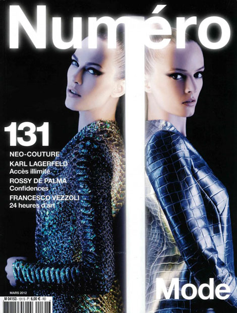 Numero March 2012 cover photo by Karl Lagerfeld