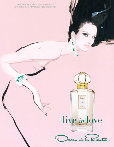 Oscar de la Renta Live in Love perfume ad campaign