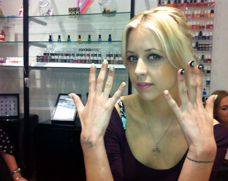 Peaches Geldof Manicure Daisies And Letters