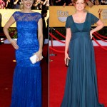 Penelope Ann Miller Jenna Fischer blue dresses 2012 SAG Awards Red Carpet