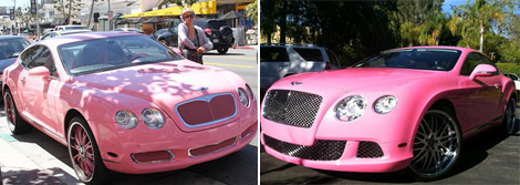 Pink Bentley for Nicki Minaj and Paris Hilton