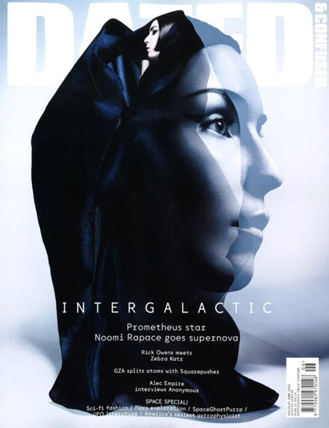 Prometheus Noomi Rapace Dazed and Confused June 2012 cover