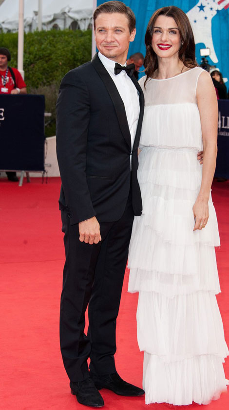 Rachel Weisz Premieres Bourne Legacy In France Wearing Nina Ricci White Dress