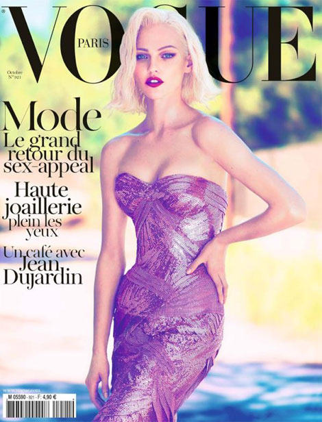 Sasha Pivovarova Vogue Paris October 2011 cover