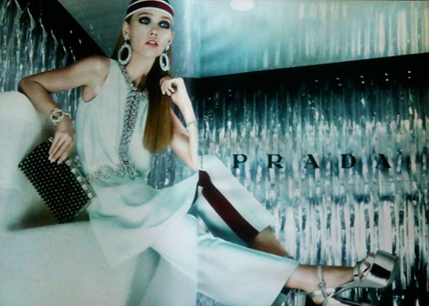 Sasha Pivovarova is back with new Prada ad campaign