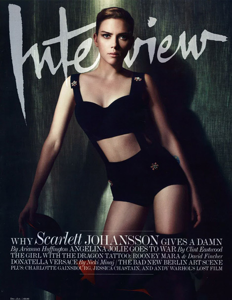 Scarlett Johansson Interview magazine December 2011 cover