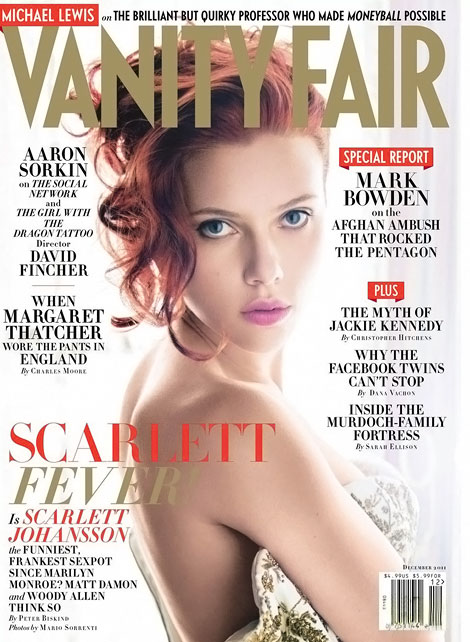Scarlett Johansson Vanity Fair December 2011 cover