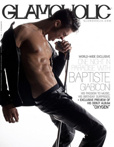 Shirtless Baptiste Giabiconi Glamoholic cover