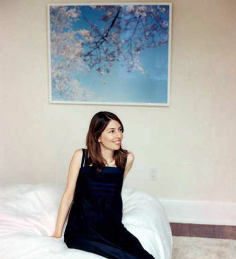 Sofia Coppola in her apartment bedroom