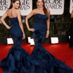 Sofia Vergara s blue Vera Wang dress 2012 Golden Globes