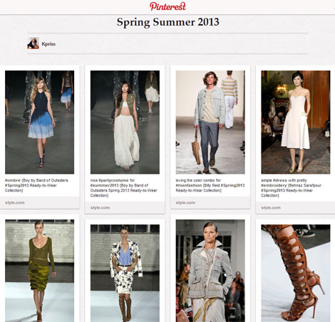 Spring Summer 2013 shows StyleFrizz Pinterest Board