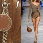 Stella McCartney wooden Accordion Clutch runway